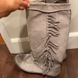 UGG moccasin knee high boots.